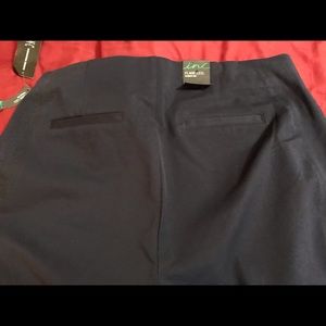 Navy blue dress pants elastic waist